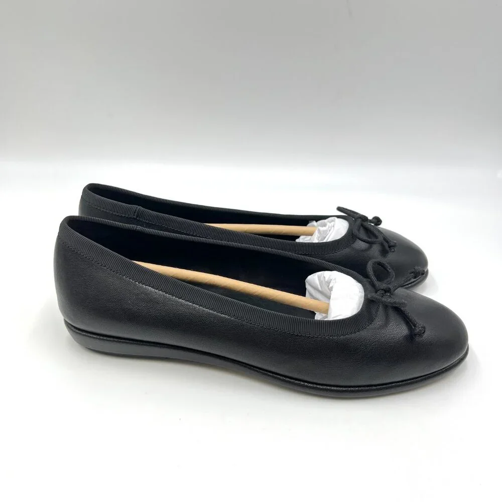 Aerosoles Womens Size 6.5 Homebet Black Slip On Ballet Flats Shoes